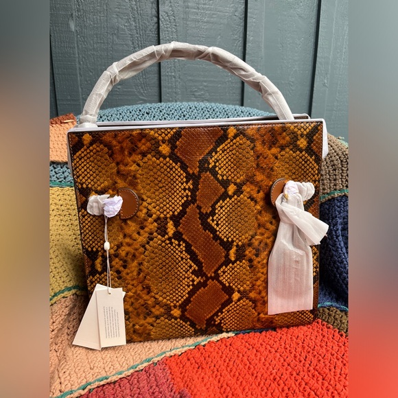 Tory Burch Lee Radziwill Exotic Double Bag - Picture 2 of 12